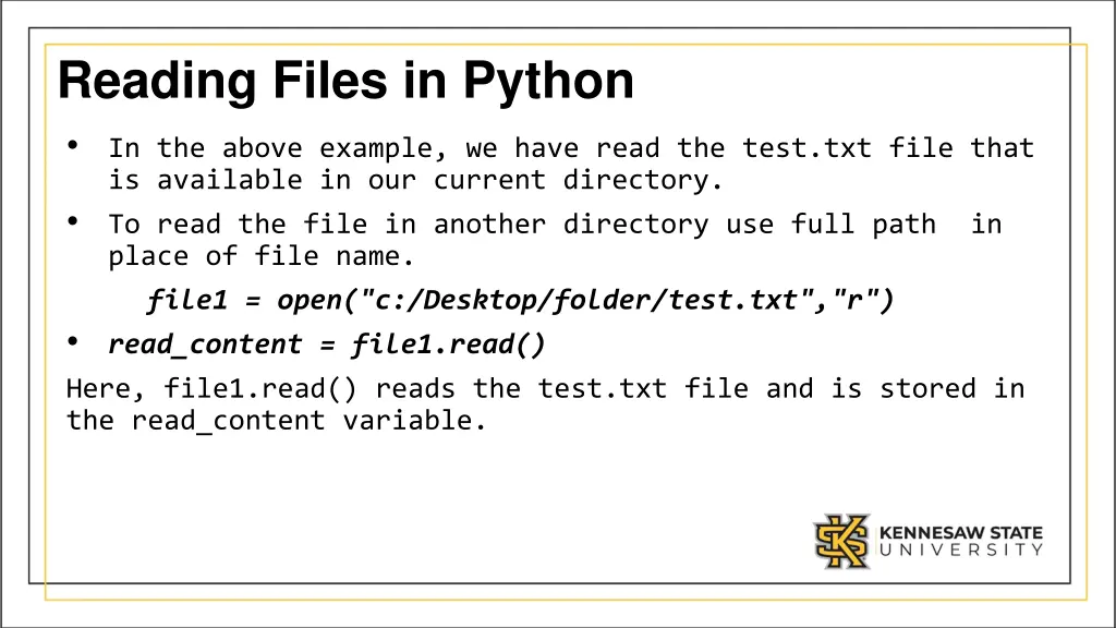 reading files in python in the above example
