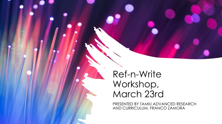 ref n write workshop march 23rd