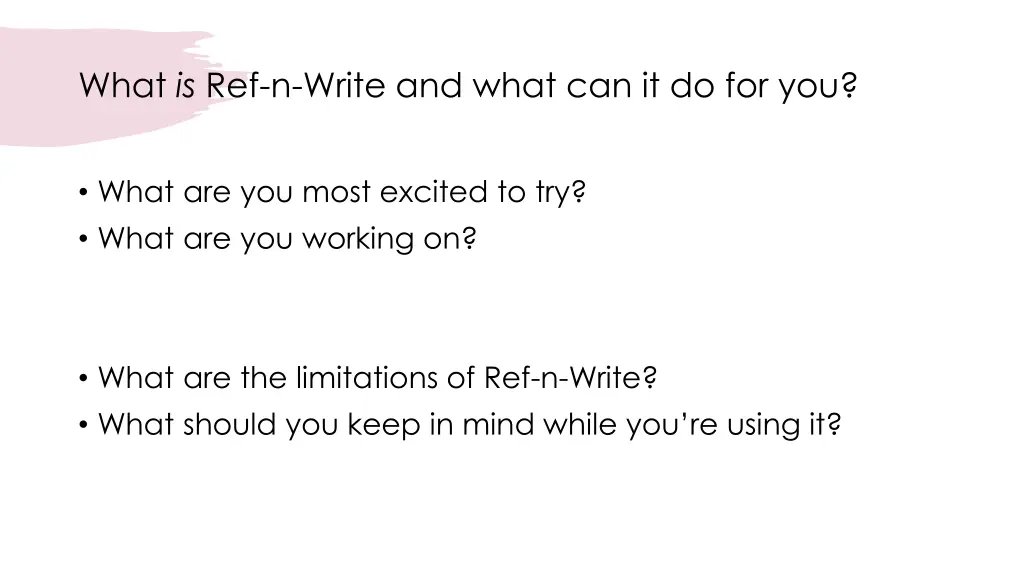 what is ref n write and what can it do for you