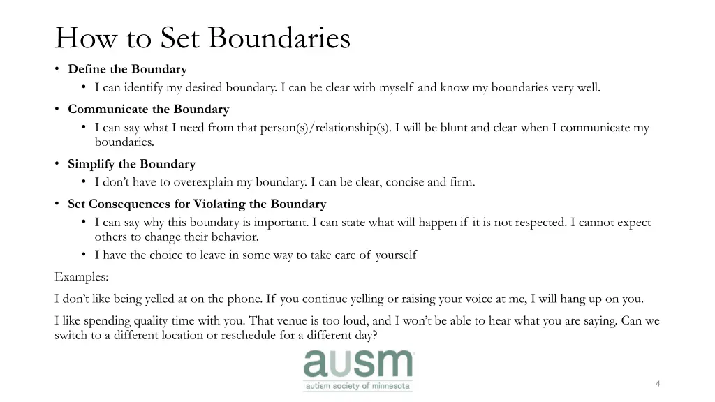 how to set boundaries define the boundary