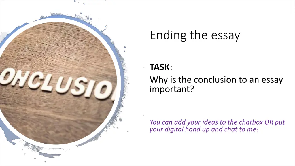 ending the essay