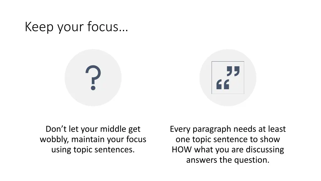 keep your focus
