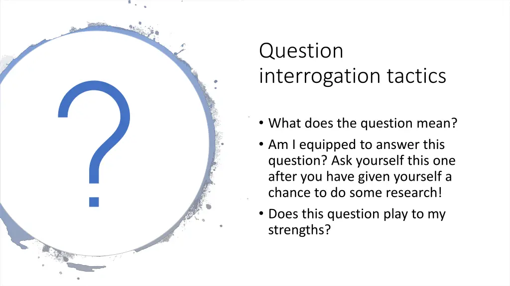 question interrogation tactics