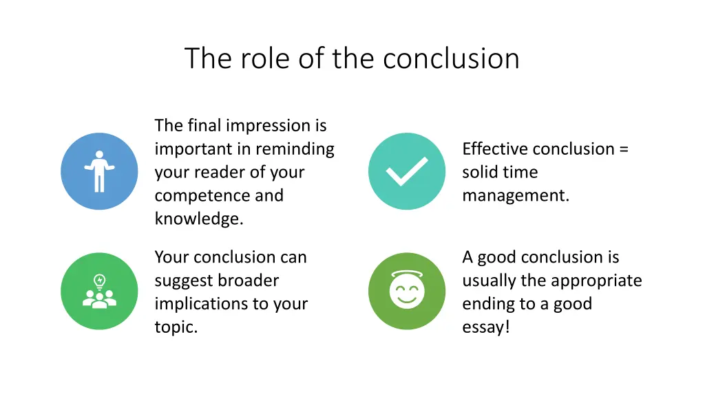 the role of the conclusion