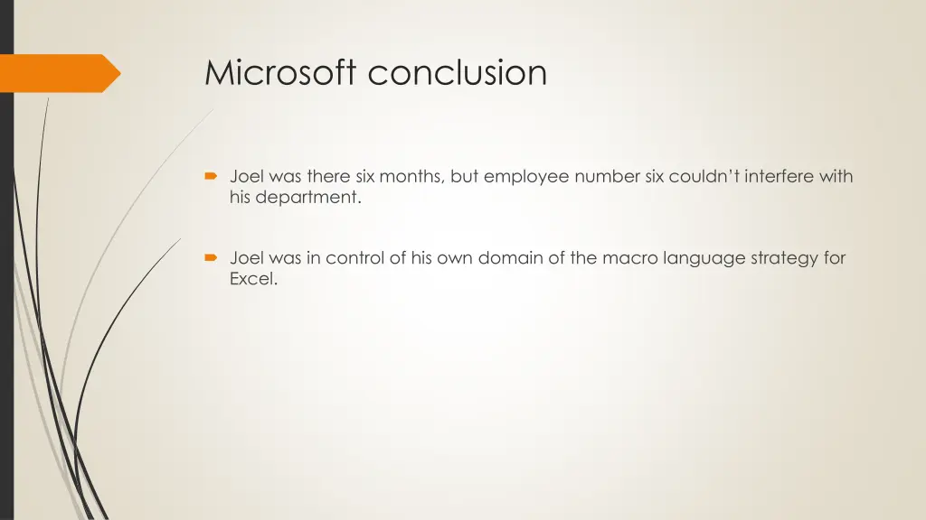 microsoft conclusion