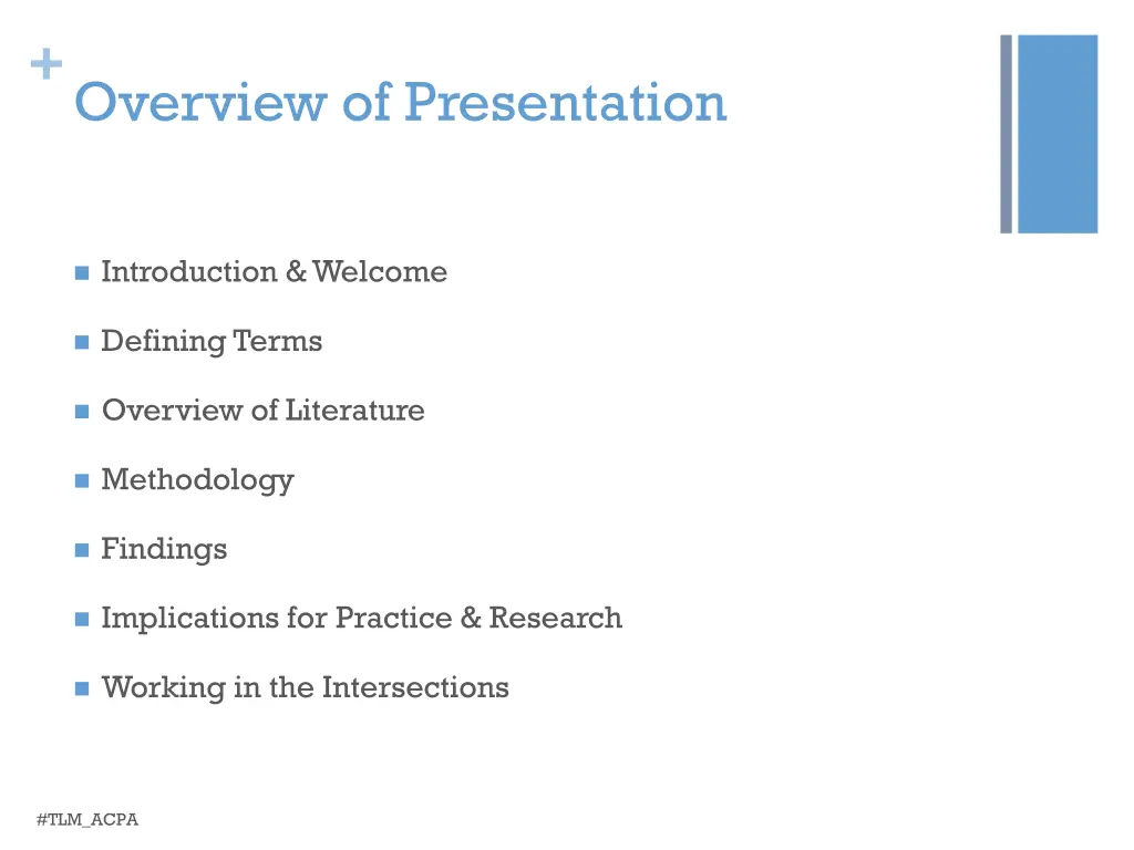 overview of presentation