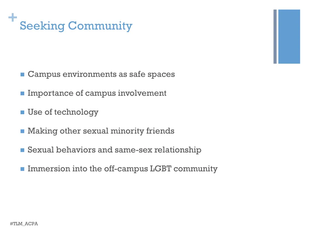 seeking community