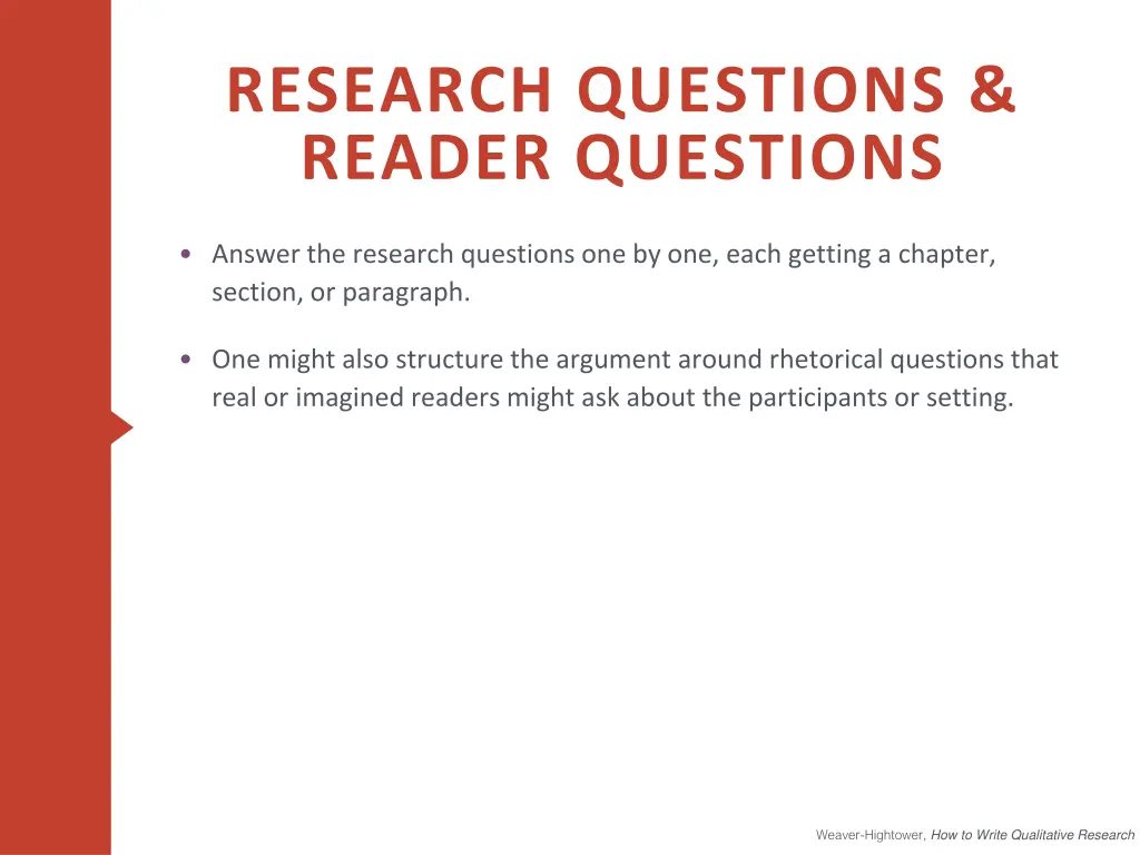 research questions reader questions