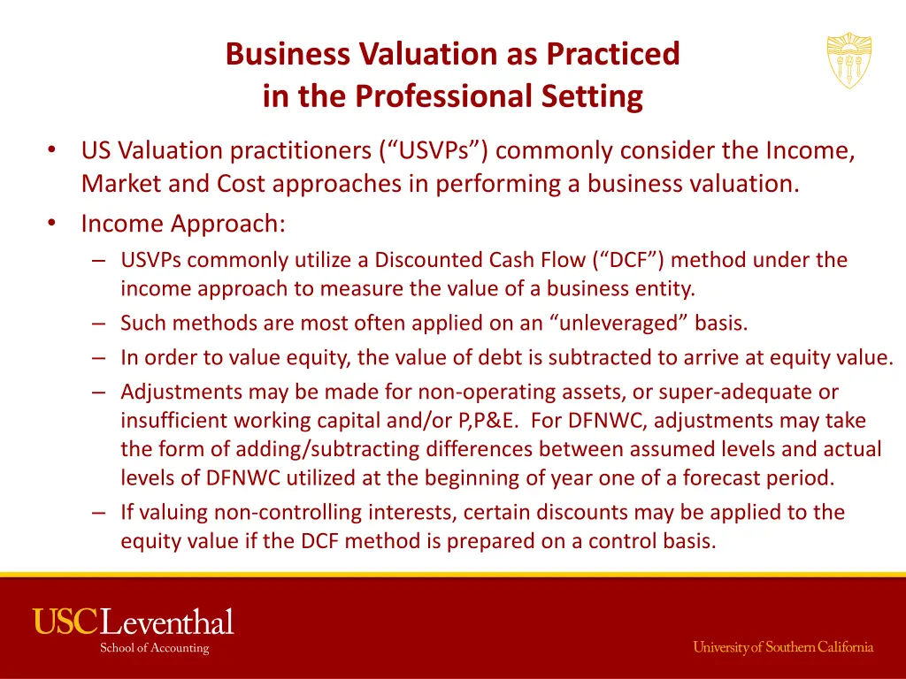 business valuation as practiced 1