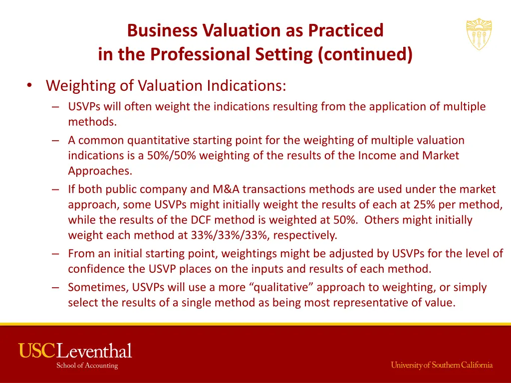 business valuation as practiced 5