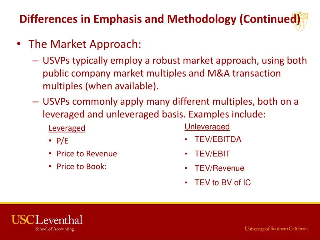 differences in emphasis and methodology continued 3