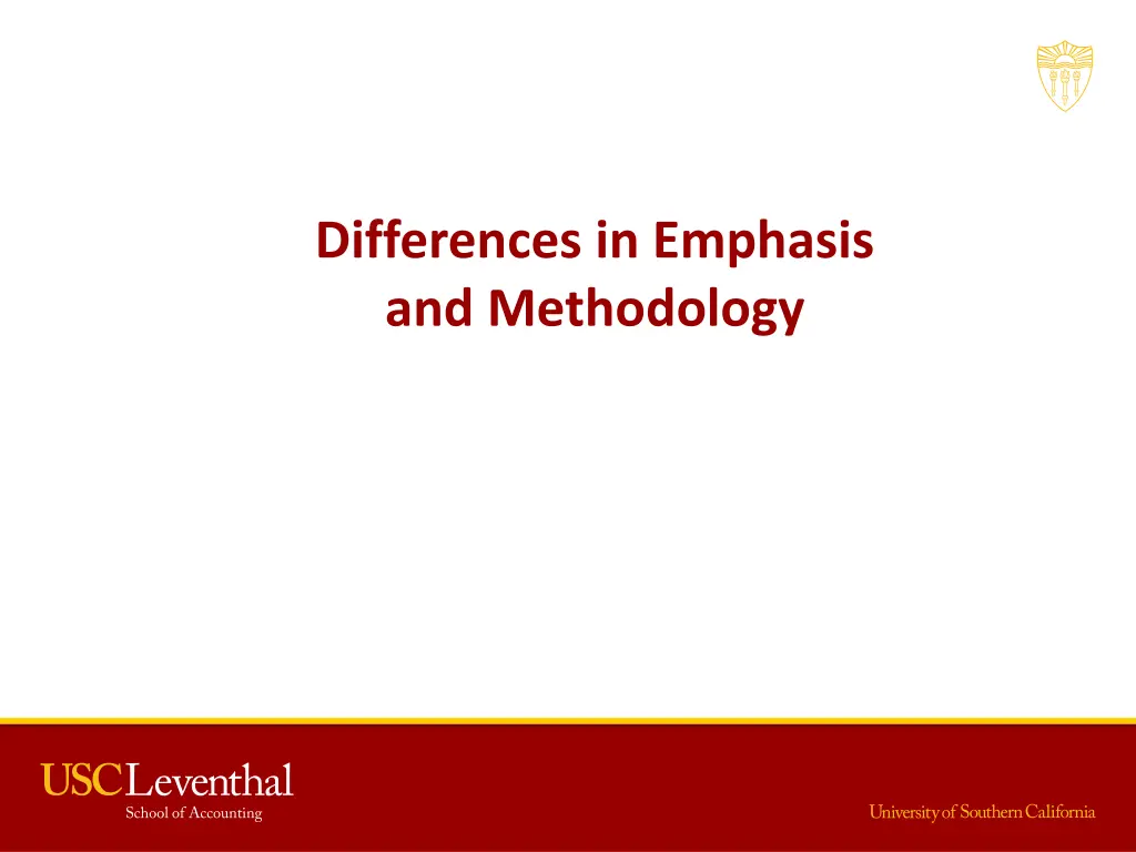 differences in emphasis and methodology