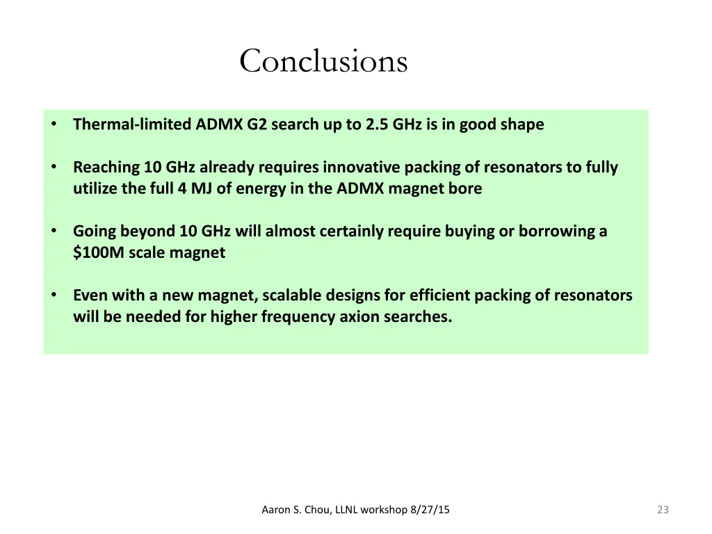 conclusions