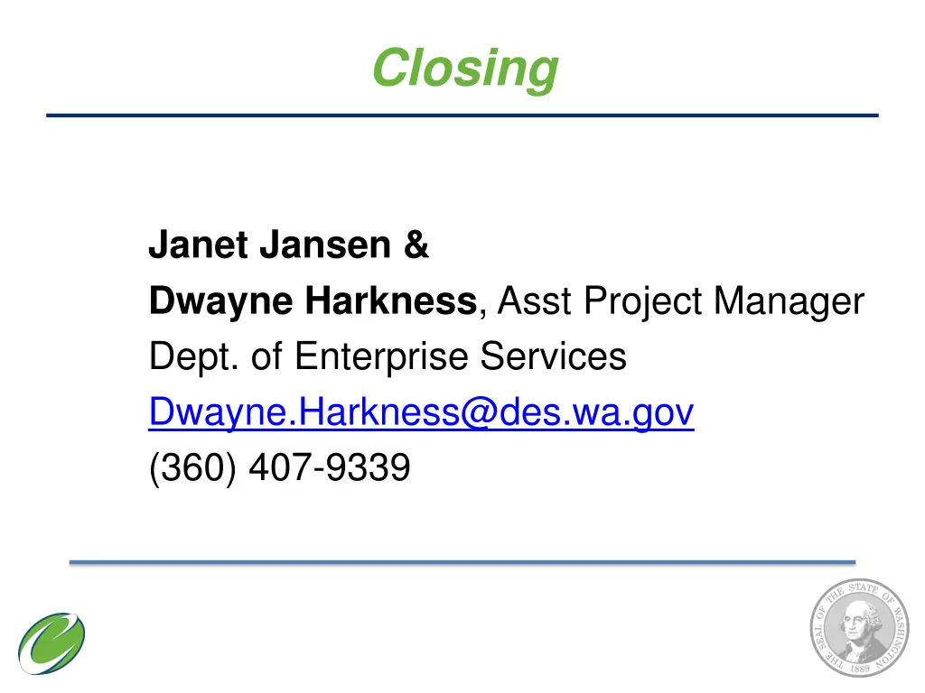 closing