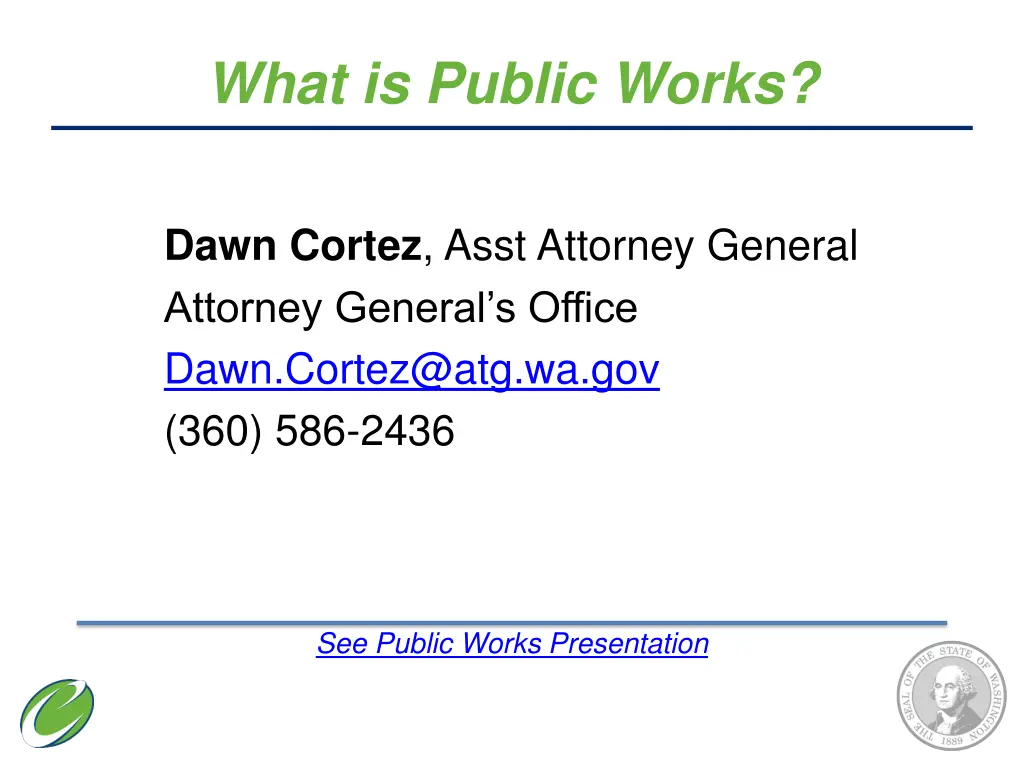 what is public works