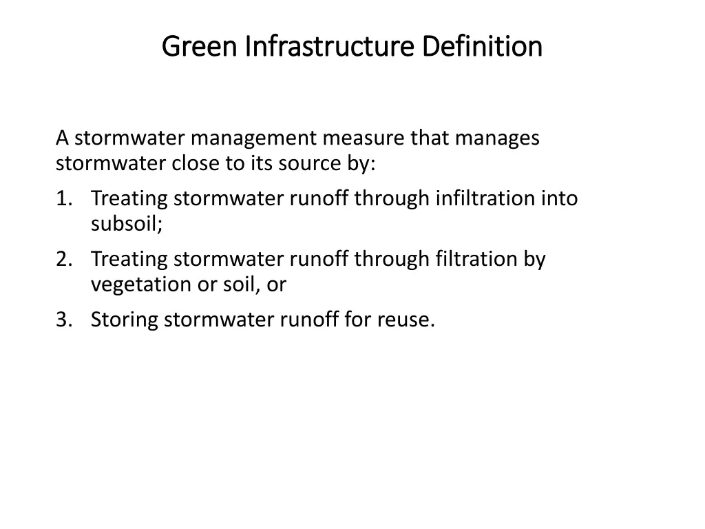green infrastructure definition green