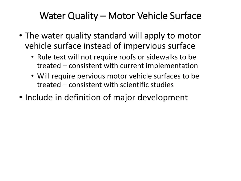 water quality water quality motor vehicle surface