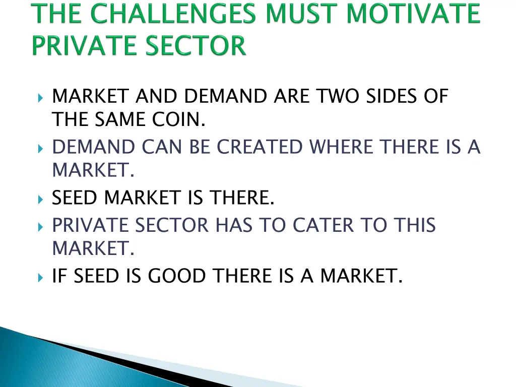 market and demand are two sides of the same coin