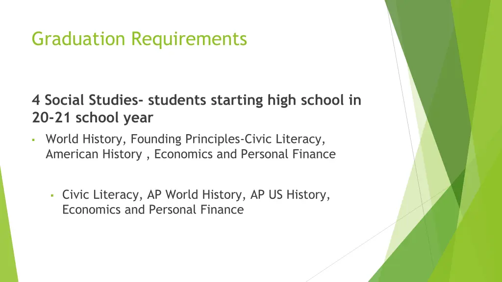 graduation requirements 1