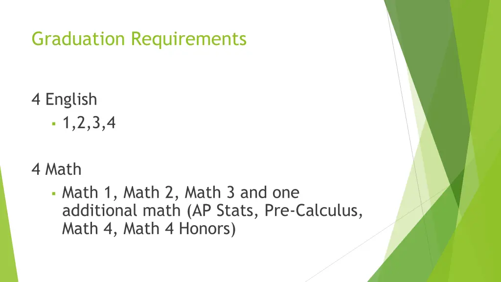 graduation requirements