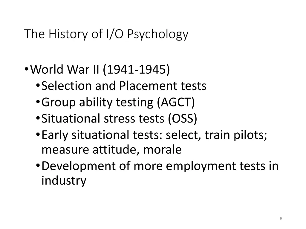 the history of i o psychology 3