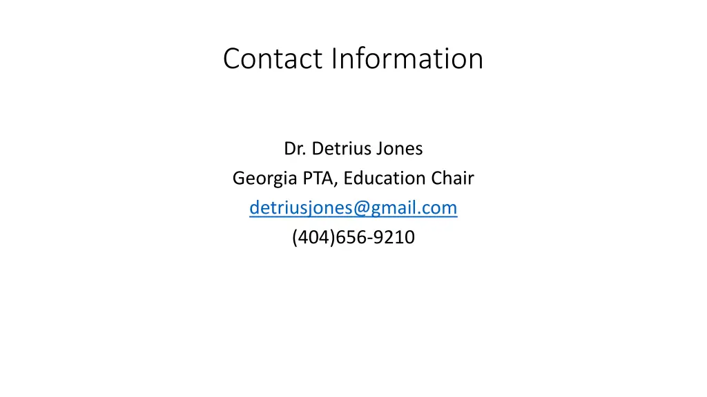 contact information