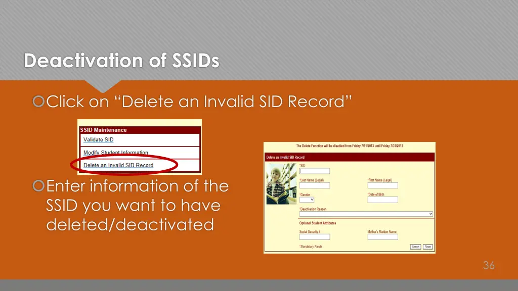 deactivation of ssids 1