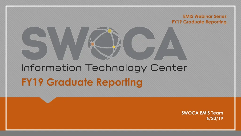 emis webinar series fy19 graduate reporting