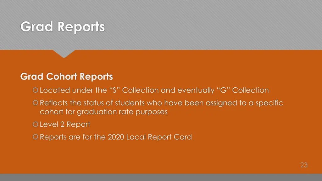 grad reports 1