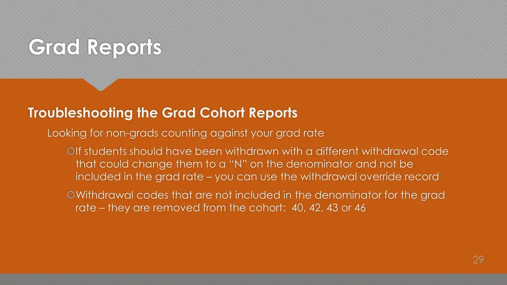 grad reports 7