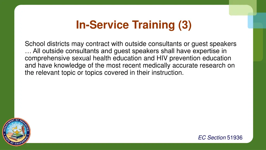 in service training 3