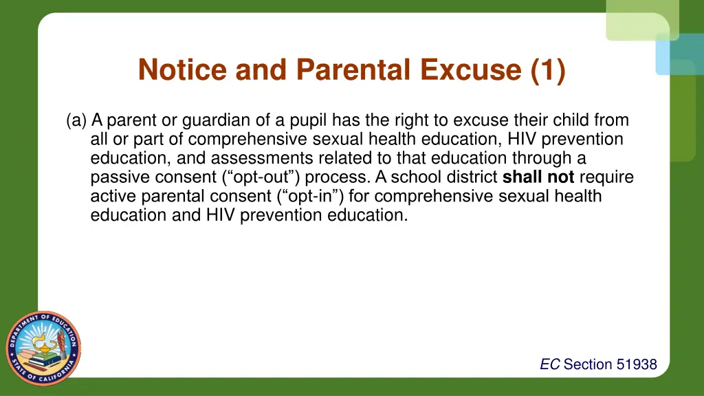 notice and parental excuse 1