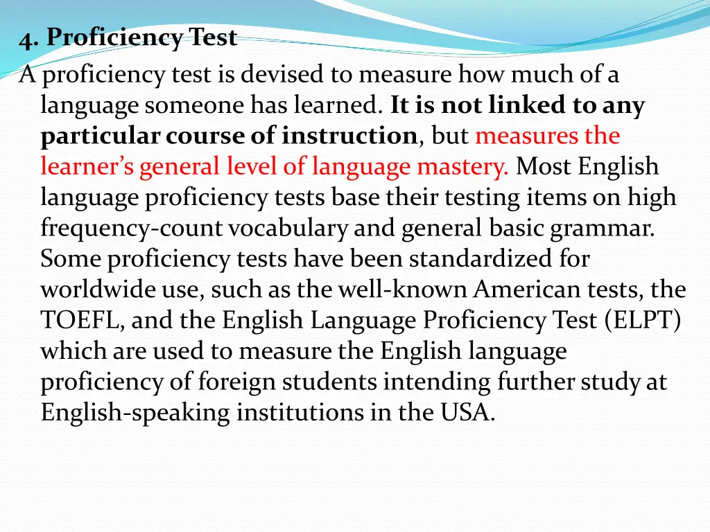 4 proficiency test a proficiency test is devised