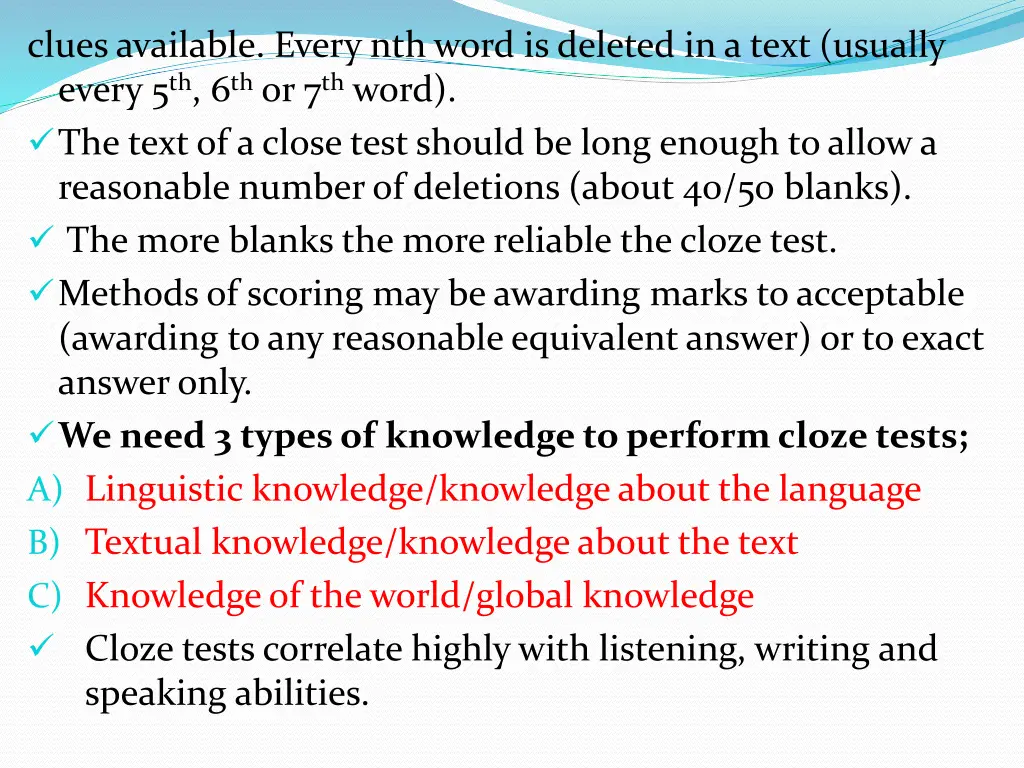 clues available every nth word is deleted