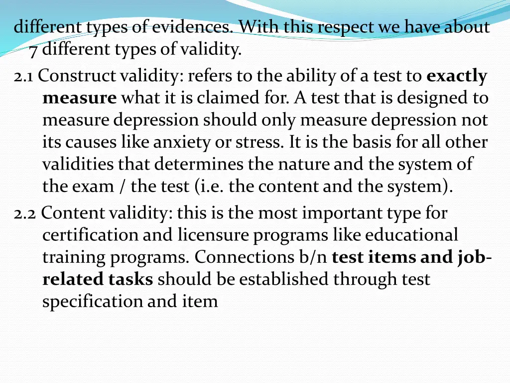 different types of evidences with this respect
