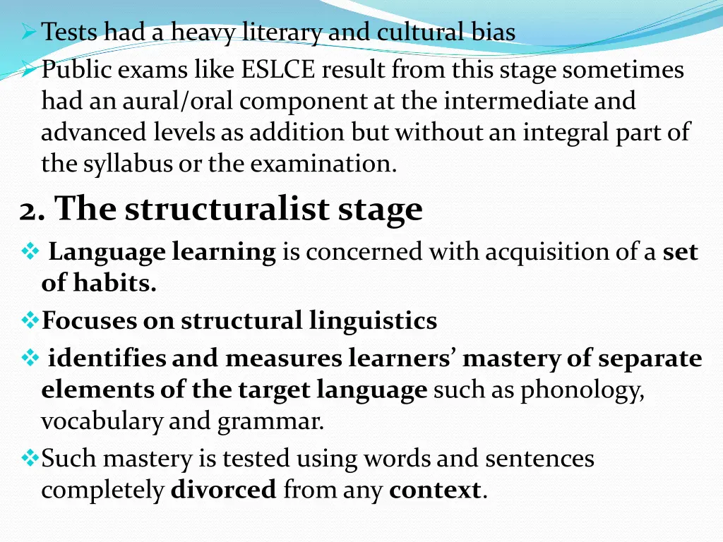 tests had a heavy literary and cultural bias