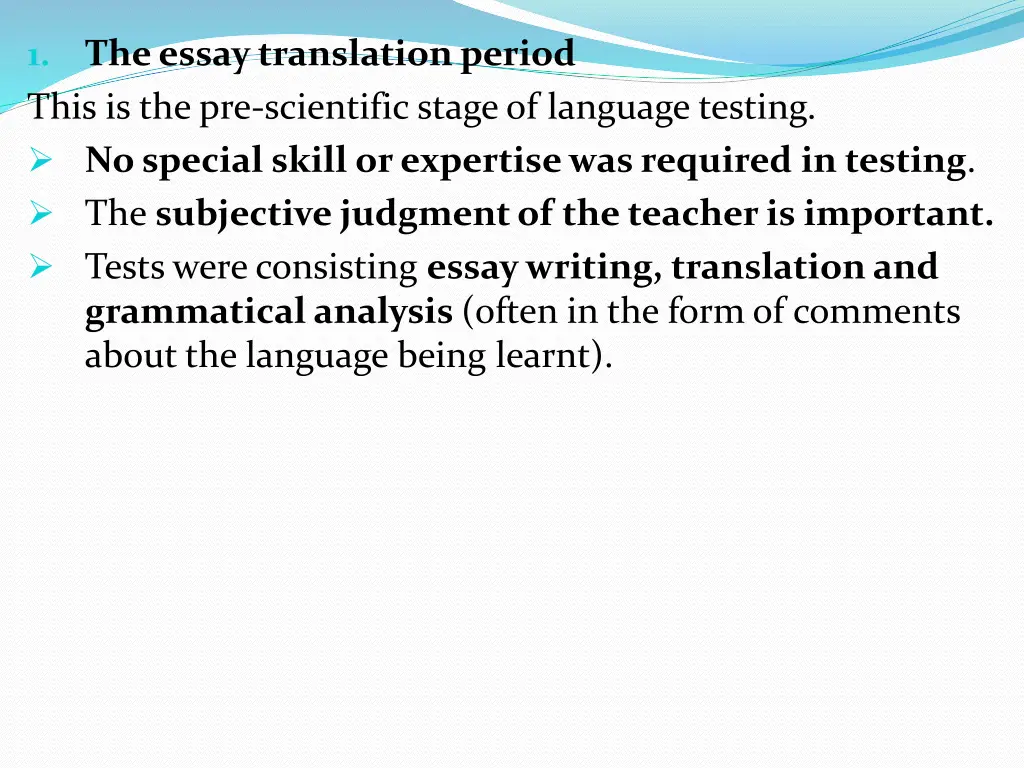the essay translation period