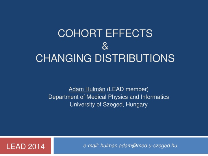 cohort effects changing distributions