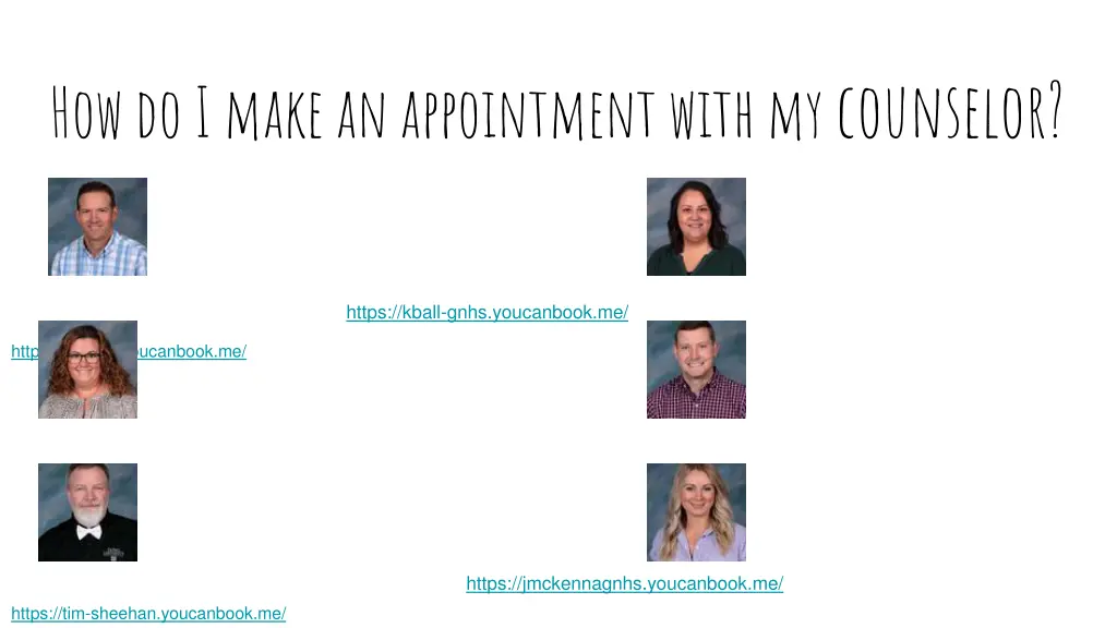 how do i make an appointment with my counselor