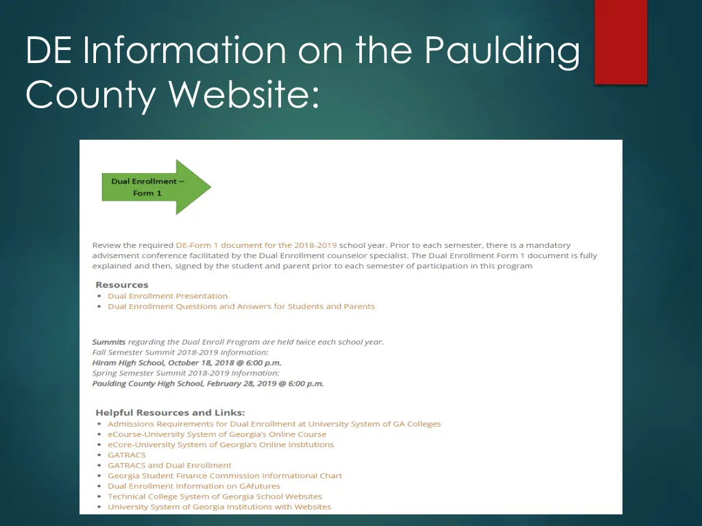 de information on the paulding county website