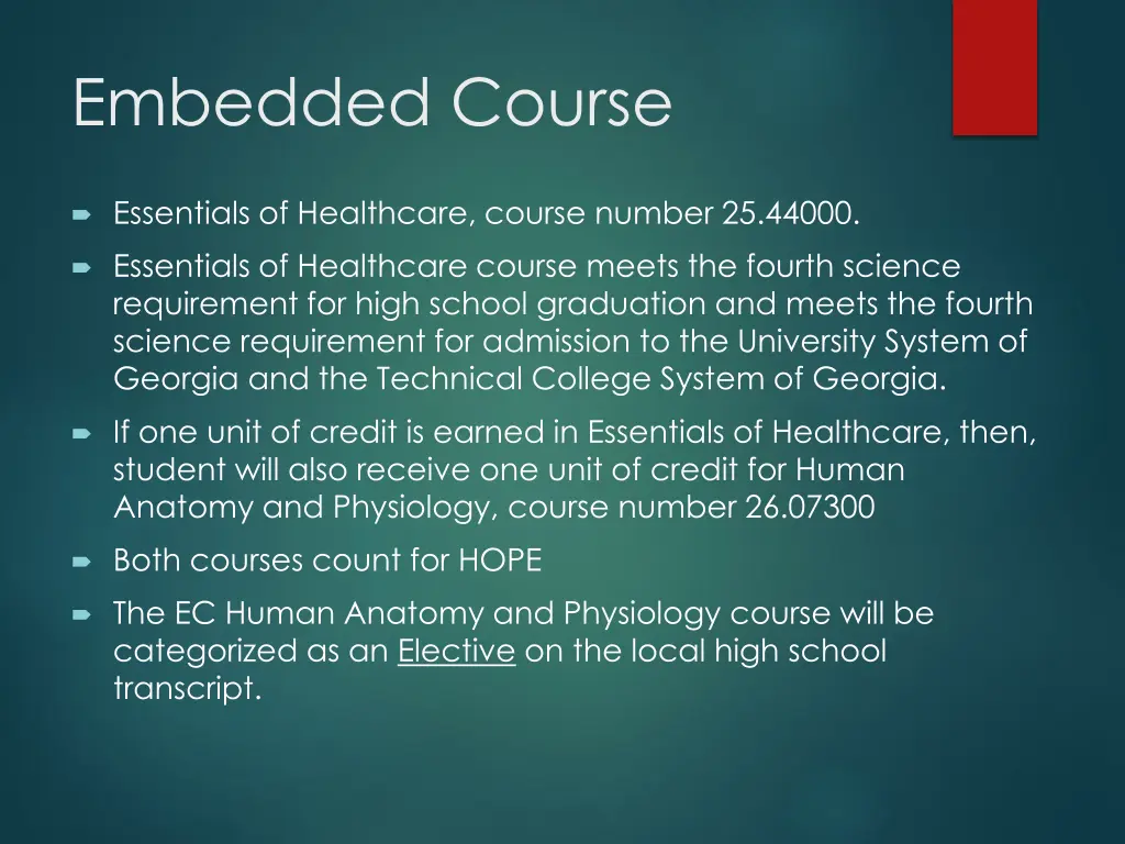 embedded course