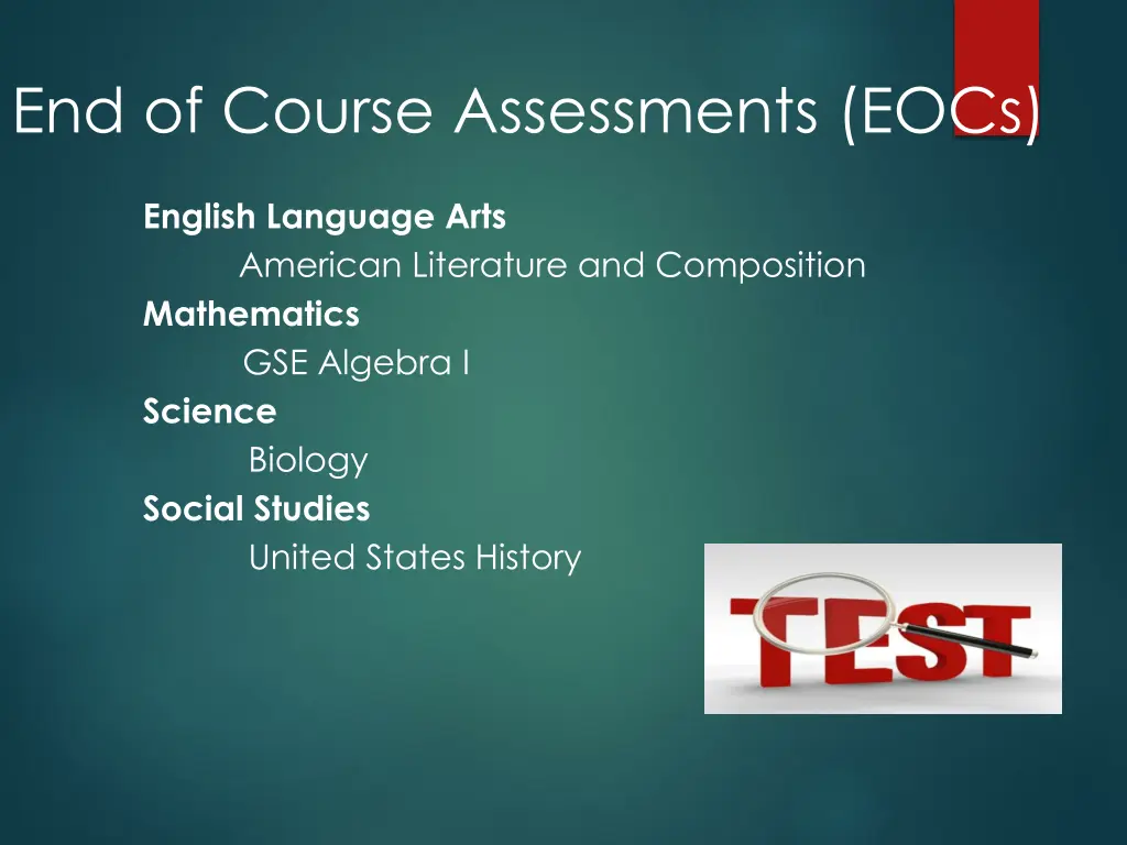 end of course assessments eocs