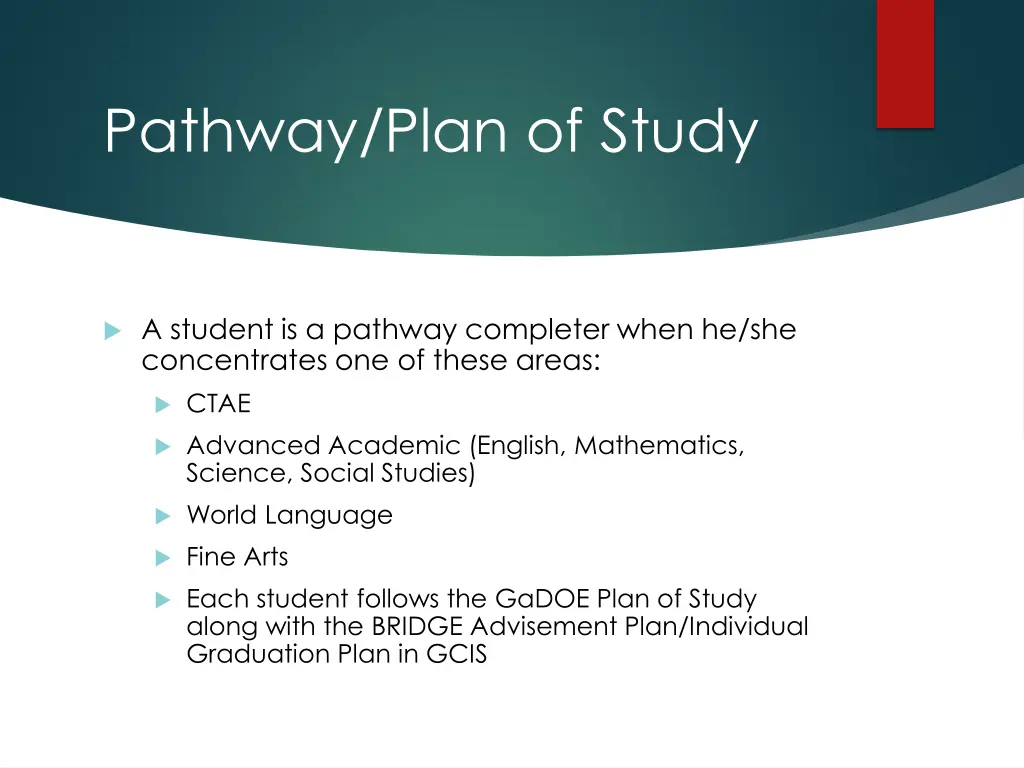 pathway plan of study