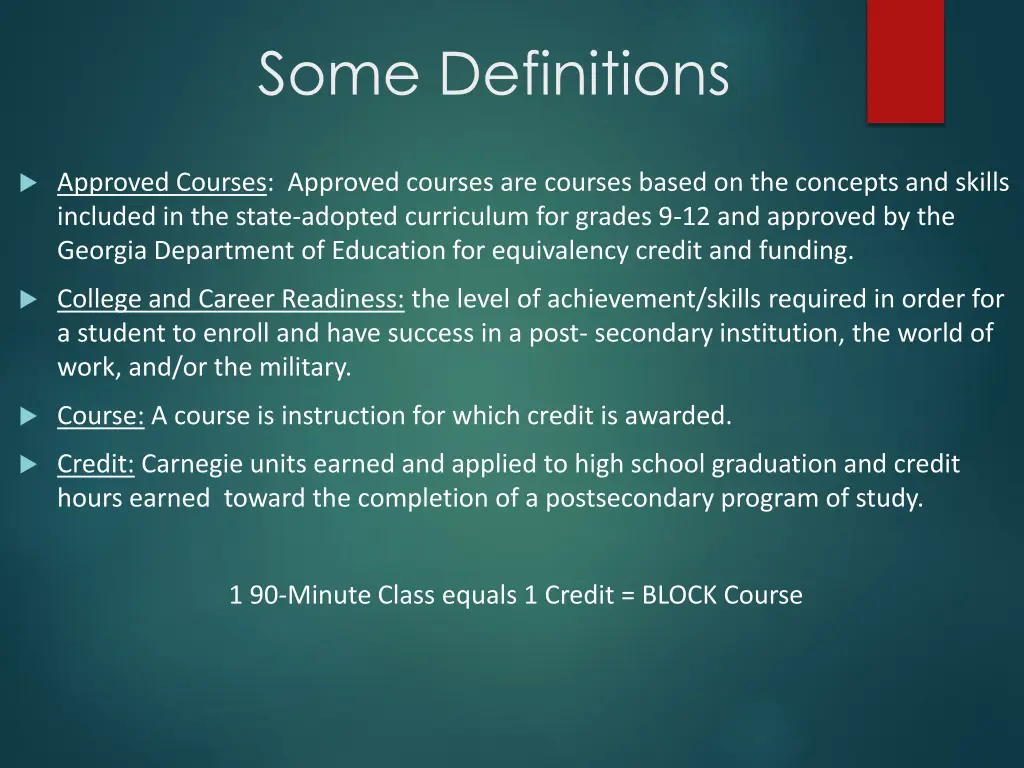 some definitions