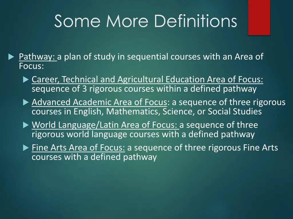 some more definitions