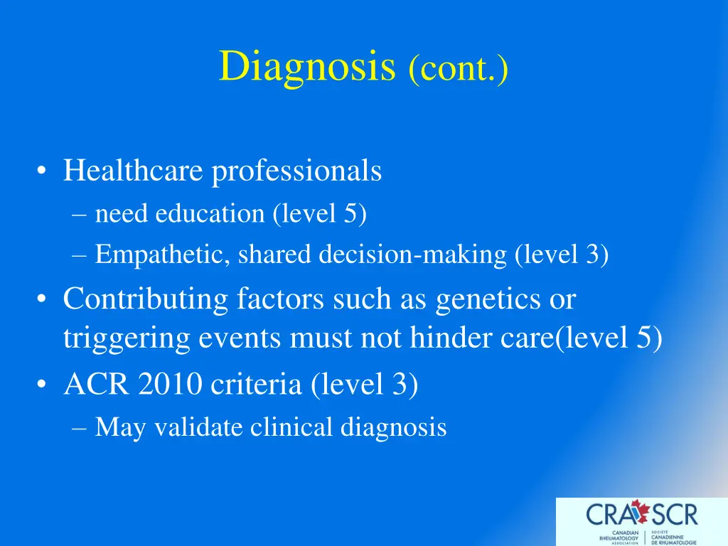 diagnosis cont 1