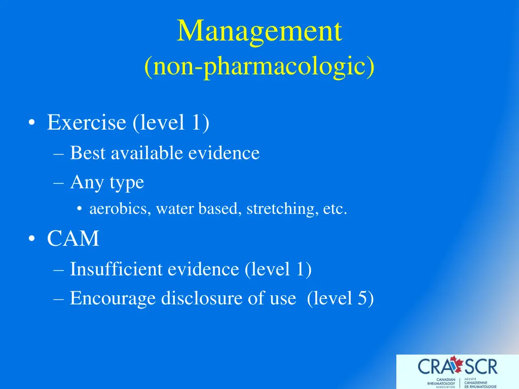 management non pharmacologic
