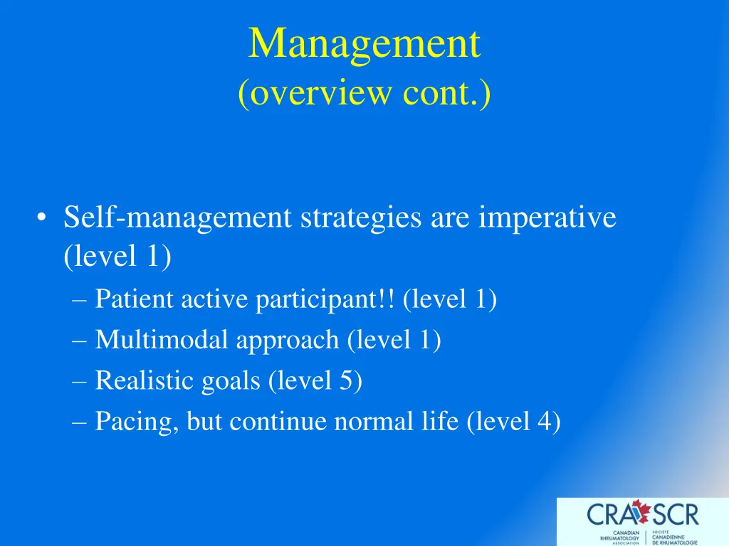 management overview cont