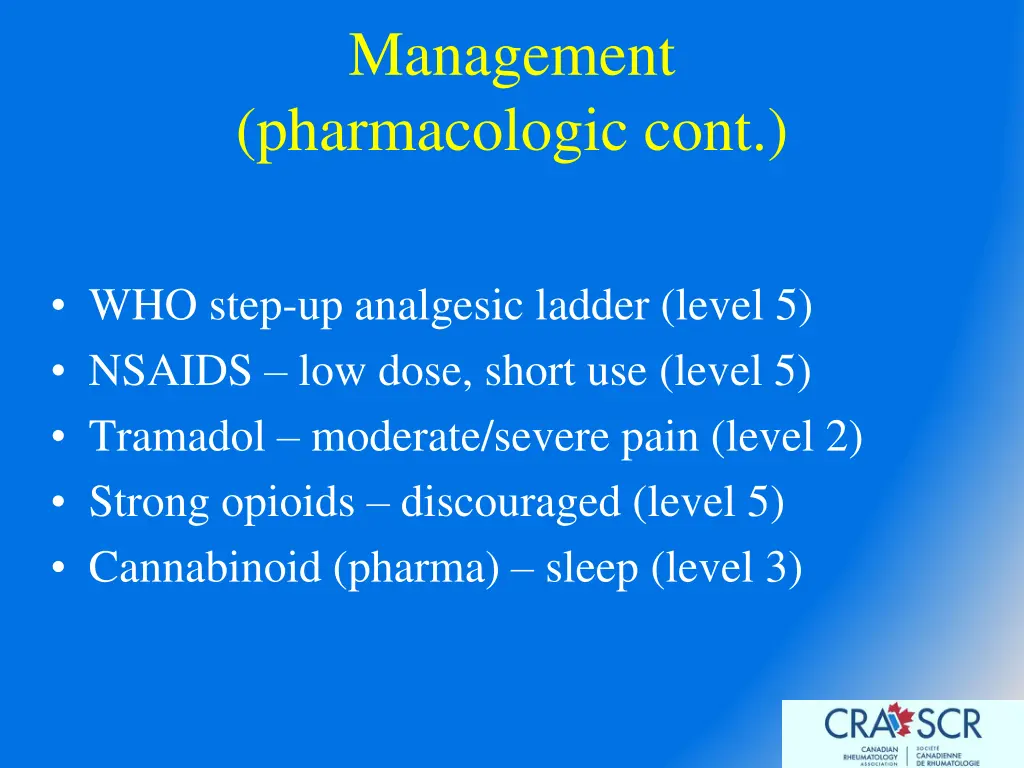 management pharmacologic cont