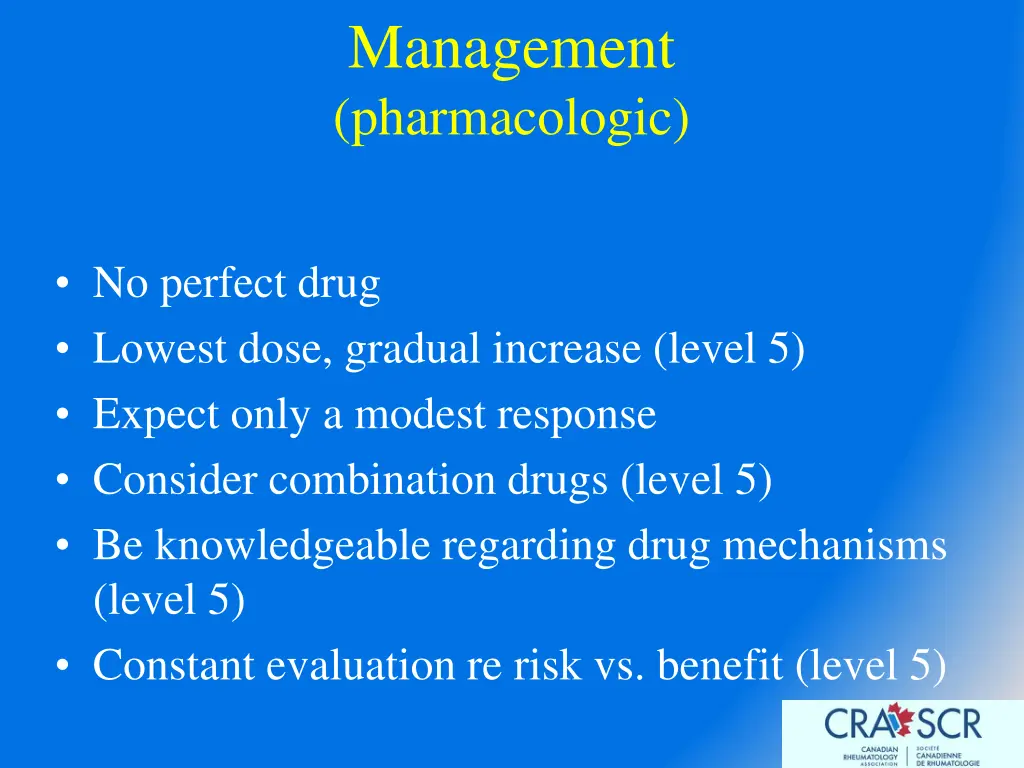 management pharmacologic